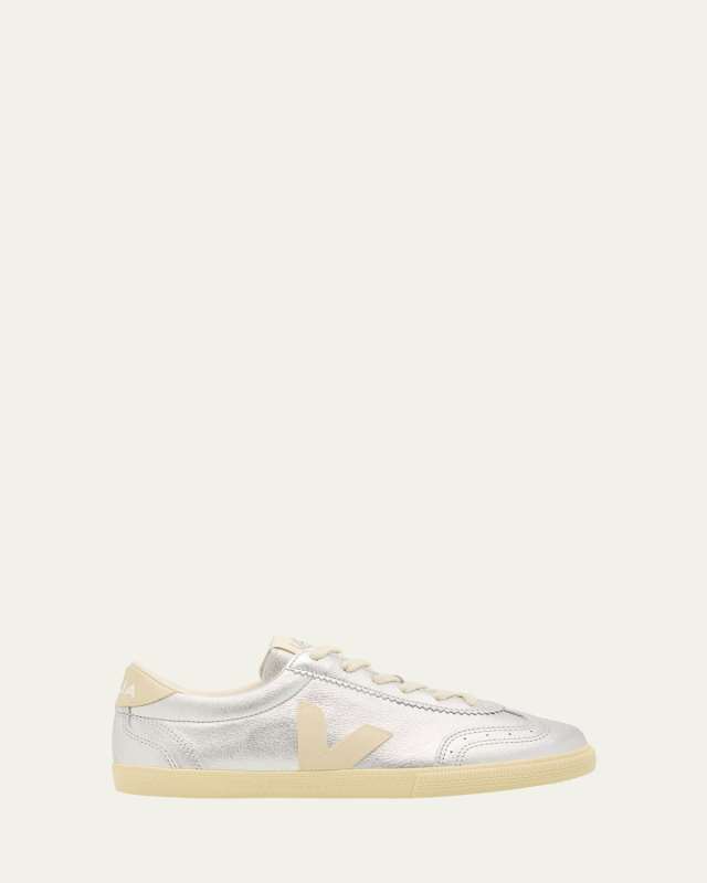 Volley Low-Top Metallic Sneakers